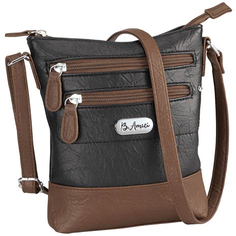 RFID Leather Convertible Shoulder Bag/Crossbody, Fully Lined